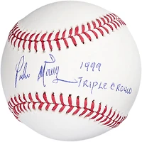 Baseball autographié par Pedro Martinez des Red Sox de Boston avec l'inscription « 1999 Triple Crown »