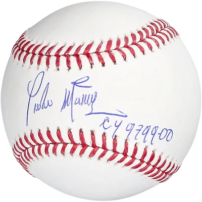 Baseball autographié par Pedro Martinez des Boston Red Sox avec l'inscription Cy Young