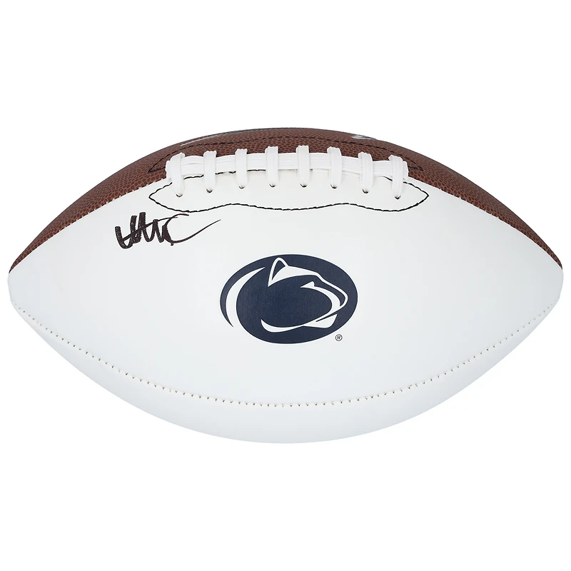 Ballon de football Nike blanc autographié par Abdul Carter, Penn State Nittany Lions