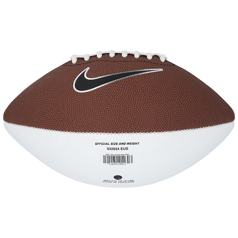 Ballon de football Nike blanc autographié par Abdul Carter, Penn State Nittany Lions