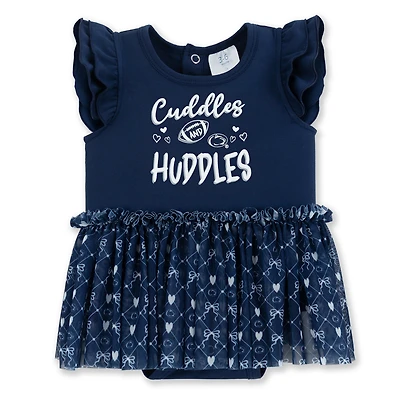 Robe grenouillère ZooZatz bleu marine pour bébé fille, motif Penn State Nittany Lions