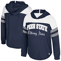T-shirt à manches longues capuche Penn State Nittany Lions Reflection bleu marine pour jeunes filles