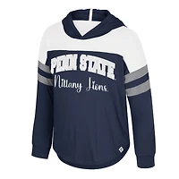 Girls Youth Colosseum Navy Penn State Nittany Lions Reflection Hoodie Long Sleeve T-Shirt