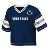 T-shirt col V bleu marine pour jeunes filles Outerstuff, maillot des Nittany Lions de l'équipe football Penn State