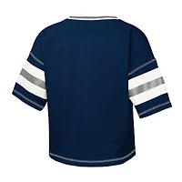 T-shirt col V bleu marine pour jeunes filles Outerstuff, maillot des Nittany Lions de l'équipe football Penn State