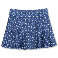 Jupe-short ZooZatz bleu marine pour jeunes filles, avec imprimé intégral et logo de l'équipe Penn State Nittany Lions