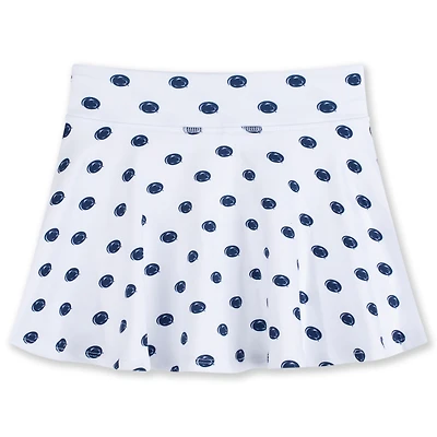 Girls Youth ZooZatz White Penn State Nittany Lions All-Over Print Tennis Skort