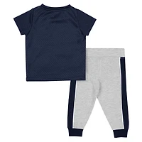 Infant Colosseum Navy/Heather Gray Penn State Nittany Lions Ka-Boot-It Jersey & Pants Set