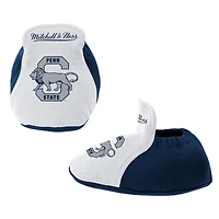 Ensemble de 3 bodys, bavoirs et chaussons Mitchell & Ness Penn State Nittany Lions bleu marine/blanc pour bébé