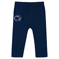 Infant Navy Penn State Nittany Lions Double Up Long Sleeve Bodysuit & Pant Set
