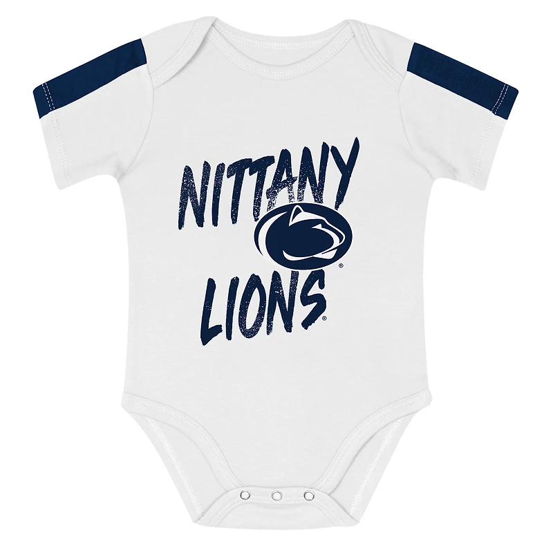 Infant Outerstuff Navy/White Penn State Nittany Lions Double Down Bodysuit and Pants 3-Piece Set