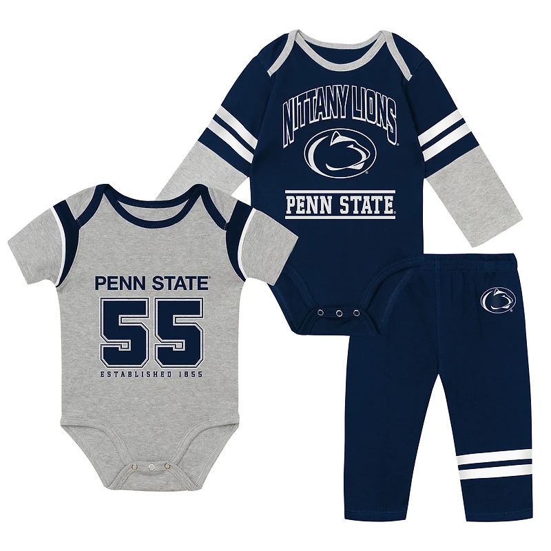 Ensemble trois pièces body et pantalon pour bébé Outerstuff Penn State Nittany Lions Double Up