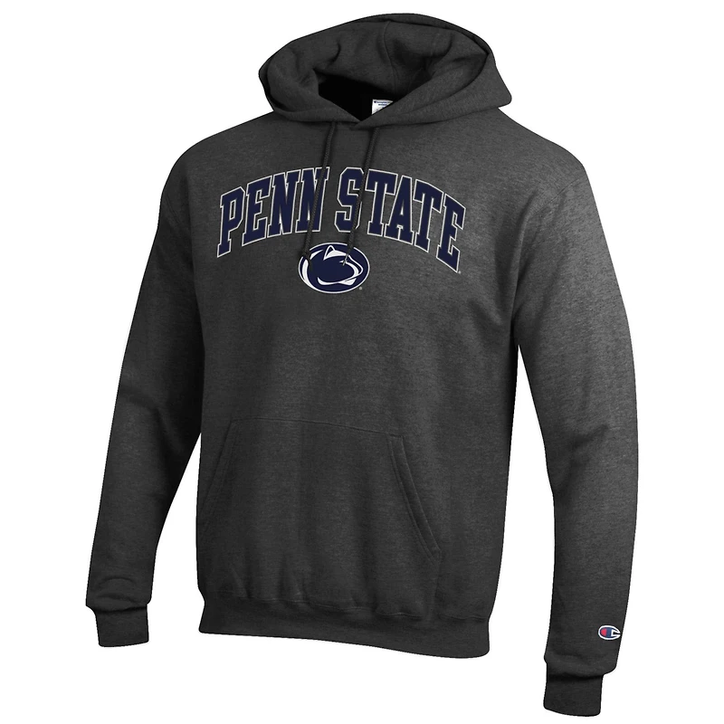 Men's Champion  Charcoal Penn State Nittany Lions Arched Logo Fleece Pullover Hoodie