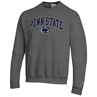 Men's Champion  Heather Charcoal Penn State Nittany Lions Arch Over Logo Pullover Sweatshirt