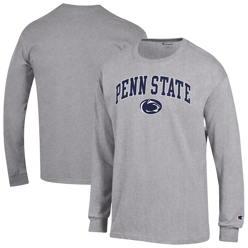 T-shirt à manches longues pour homme Champion Navy Penn State Nittany Lions Arch Over Logo