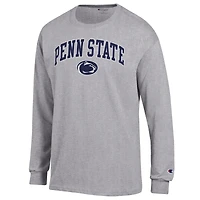 Men's Champion  Heather Gray Penn State Nittany Lions Arch Over Logo Long Sleeve T-Shirt