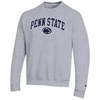 Men's Champion  Heather Gray Penn State Nittany Lions Arch Over Logo Pullover Sweatshirt