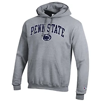 Men's Champion  Heather Gray Penn State Nittany Lions Arched Logo Fleece Pullover Hoodie