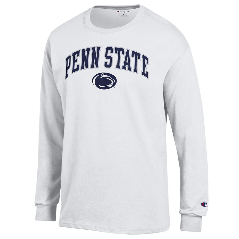 Men's Champion  White Penn State Nittany Lions Arch Over Logo Long Sleeve T-Shirt