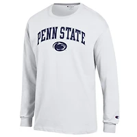 Men's Champion  White Penn State Nittany Lions Arch Over Logo Long Sleeve T-Shirt