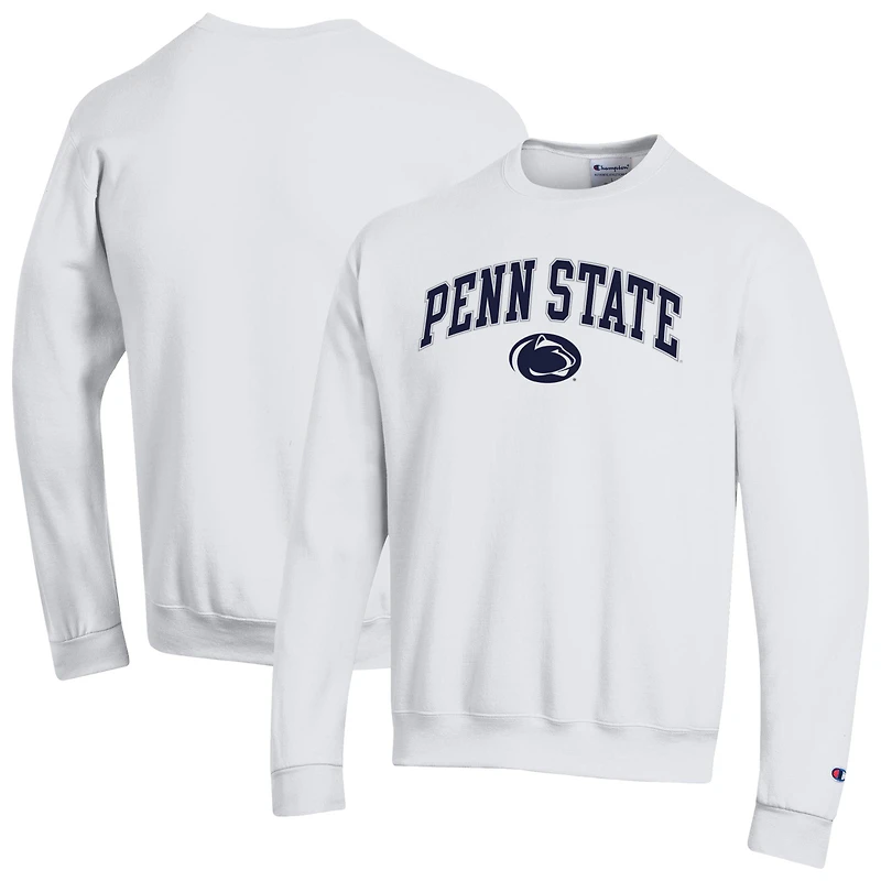 Men's Champion  White Penn State Nittany Lions Arch Over Logo Pullover Sweatshirt