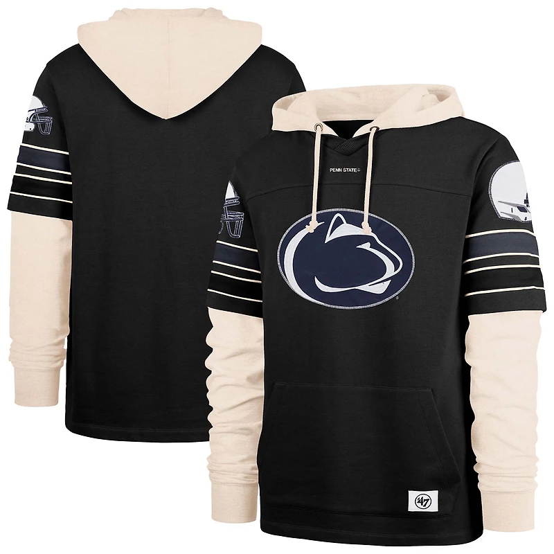 Sweat à capuche noir « 47 » pour homme, motif cornerback Split Zone des Nittany Lions de Penn State