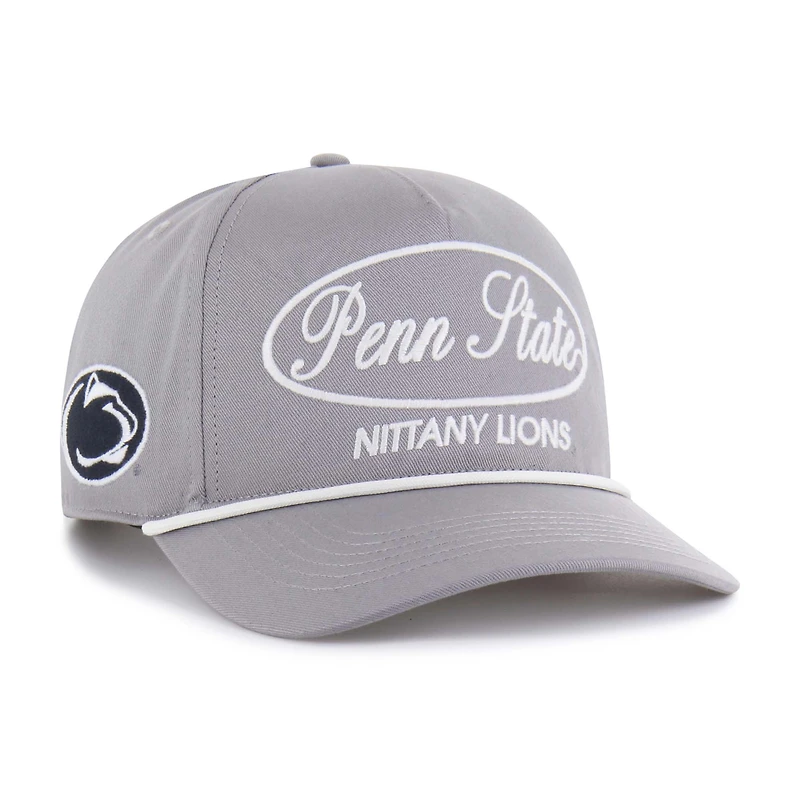 Men's '47 Gray Penn State Nittany Lions Contemporary Basics Foundational Rope Hitch Adjustable Hat