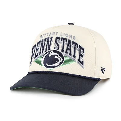Casquette ajustable bicolore à nœud en corde pour homme '47 Natural Penn State Nittany Lions Pomona