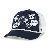Men's '47  Navy/White Penn State Nittany Lions Rally On Hitch Adjustable Hat