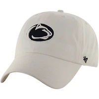 Casquette ajustable '47 Penn State Nittany Lions Clean Up pour hommes, blanche