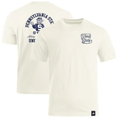 Men's adidas Cream Penn State Nittany Lions Vintage Vault Premium T-Shirt