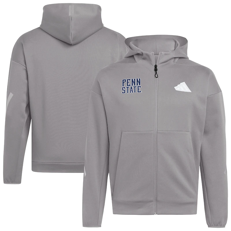Men's adidas Gray Penn State Nittany Lions Z.N.E Full-Zip Hoodie