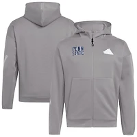 Sweat à capuche zippé adidas Penn State Nittany Lions Z.N.E gris pour homme