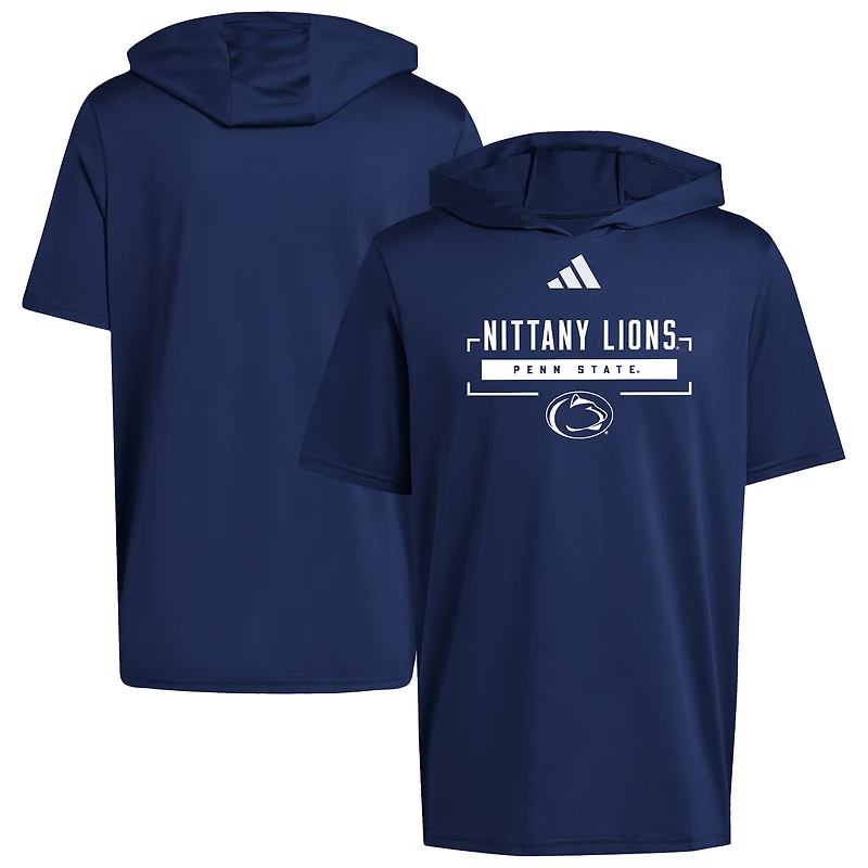 T-shirt à capuche manches courtes adidas Navy Penn State Nittany Lions D4T pour homme