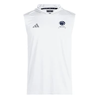 Men's adidas White Penn State Nittany Lions D4T Sleeveless Hoodie
