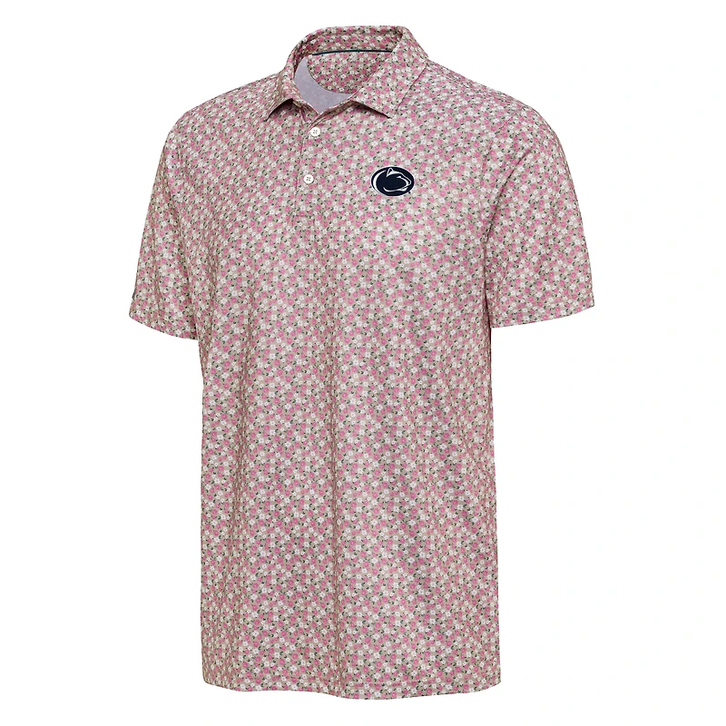 Men's Antigua Pink Penn State Nittany Lions Desert Dry Dogwood Polo