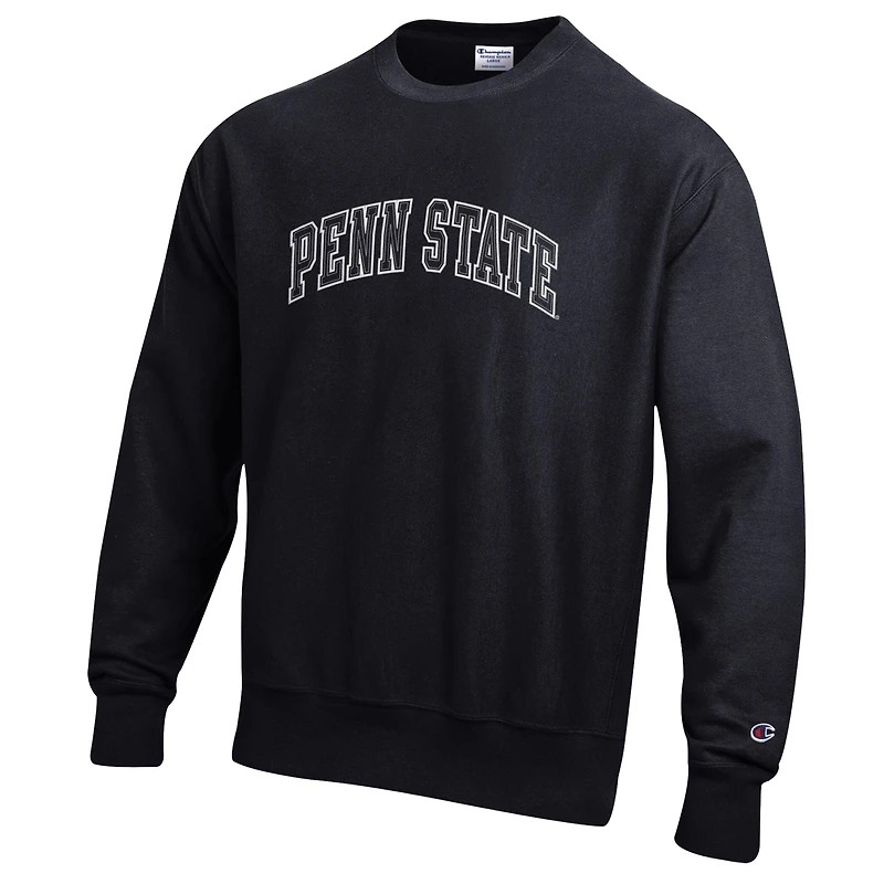Sweat-shirt à col rond Champion noir Penn State Nittany Lions pour homme