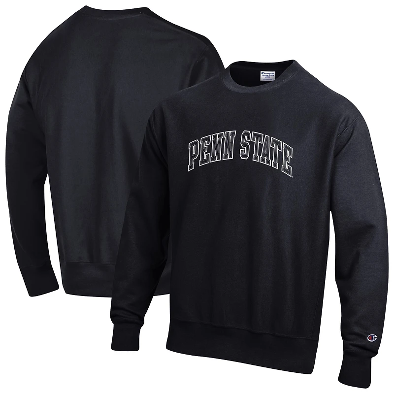 Sweat-shirt à col rond Champion noir Penn State Nittany Lions pour homme