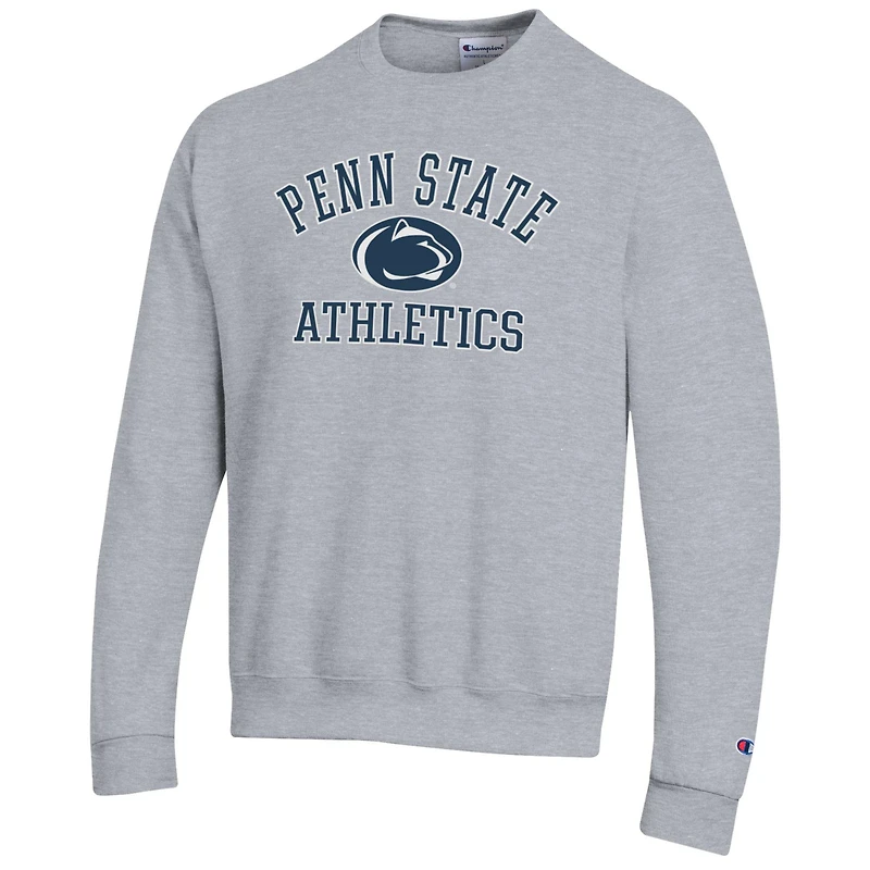 Men's Champion  Gray Penn State Nittany Lions Athletics Logo Pullover Sweatshirt
