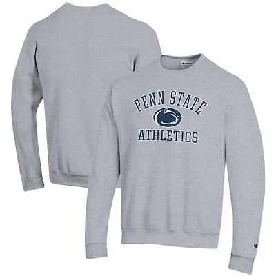 Men's Champion  Gray Penn State Nittany Lions Athletics Logo Pullover Sweatshirt