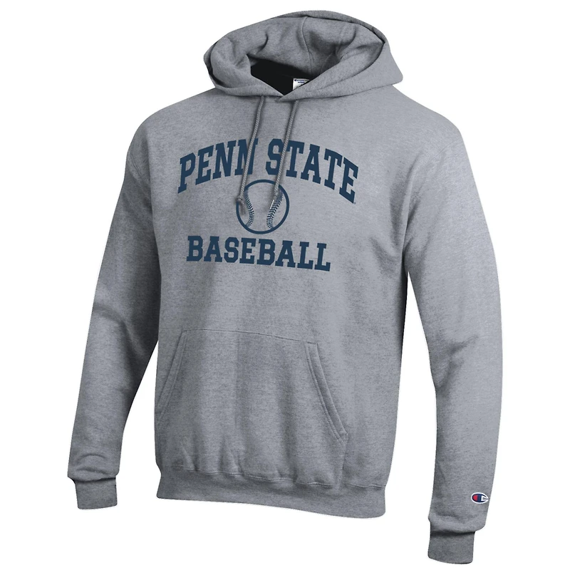 Sweat à capuche gris Champion pour homme, Penn State Nittany Lions, icône de baseball
