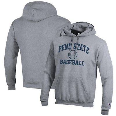 Sweat à capuche gris Champion pour homme, Penn State Nittany Lions, icône de baseball