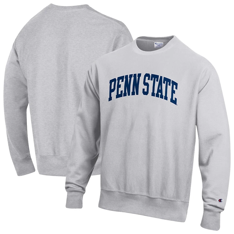 Sweat-shirt en polaire à tissage inversé gris Champion Penn State Nittany Lions pour homme