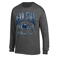 Men's Champion  Heather Charcoal Penn State Nittany Lions Bold Long-Sleeve T-Shirt