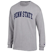 Men's Champion  Heather Gray Penn State Nittany Lions Basic Arch Long Sleeve T-Shirt