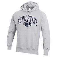 Sweat à capuche Champion Heather Grey Penn State Nittany Lions Vault Late Night Reverse Weave pour hommes