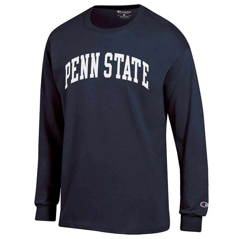 Men's Champion Heather Gray Penn State Nittany Lions Basic Arch Long Sleeve T-Shirt