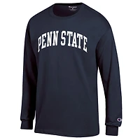 Men's Champion  Heather Gray Penn State Nittany Lions Basic Arch Long Sleeve T-Shirt