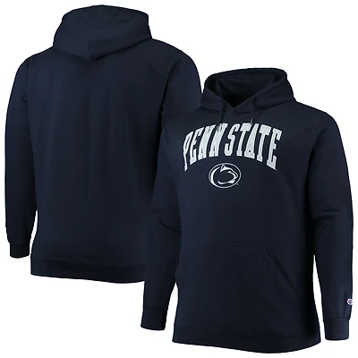 Champion Navy Penn State Nittany Lions Tailles Big & Tall Arch Over Logo Powerblend Pull à capuche pour hommes