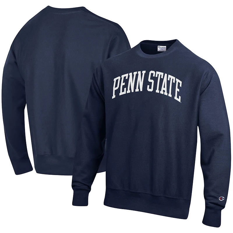 Sweat-shirt à capuche pour homme Champion Navy Penn State Nittany Lions, coupe décontractée, tissage inversé Arch
